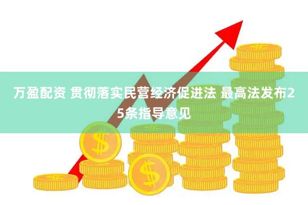 万盈配资 贯彻落实民营经济促进法 最高法发布25条指导意见
